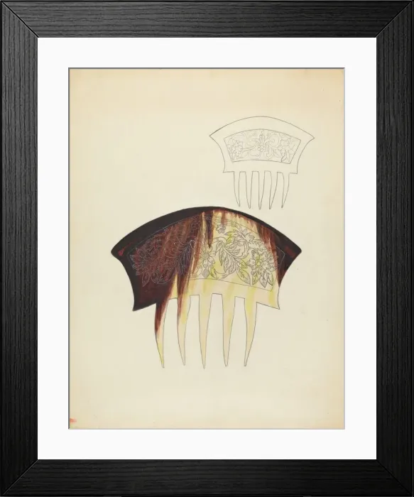 Framed Print : Comb, c. 1940. Creator: Margaret Concha Framed Print : Comb, c. 1940. Creator: Margaret Concha