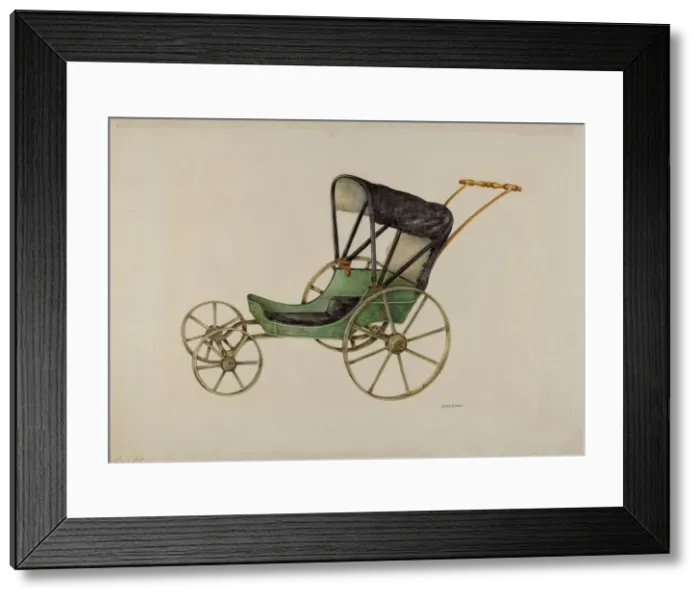 Framed Print : Doll Carriage, c. 1939. Creator: Peter Connin Framed Print : Doll Carriage, c. 1939. Creator: Peter Connin