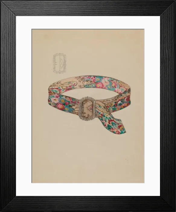 Framed Print : Belt, c. 1936. Creator: Gladys Cook Framed Print : Belt, c. 1936. Creator: Gladys Cook