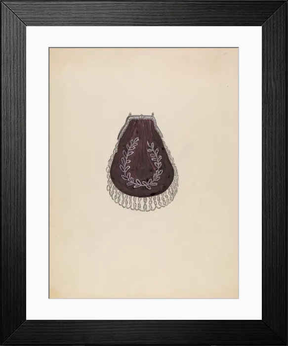 Framed Print : Purse, 1935 / 1942. Creator: Gladys Cook Framed Print : Purse, 1935 / 1942. Creator: Gladys Cook