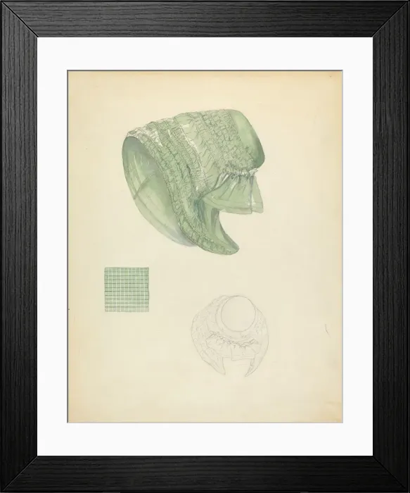 Framed Print : Bonnet, c. 1940. Creator: Nancy Crimi Framed Print : Bonnet, c. 1940. Creator: Nancy Crimi