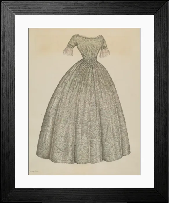 Framed Print : Dress, c. 1938. Creator: Nancy Crimi Framed Print : Dress, c. 1938. Creator: Nancy Crimi