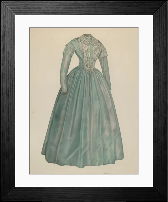 Framed Print : Afternoon Dress, c. 1940. Creator: Nancy Crimi Framed Print : Afternoon Dress, c. 1940. Creator: Nancy Crimi
