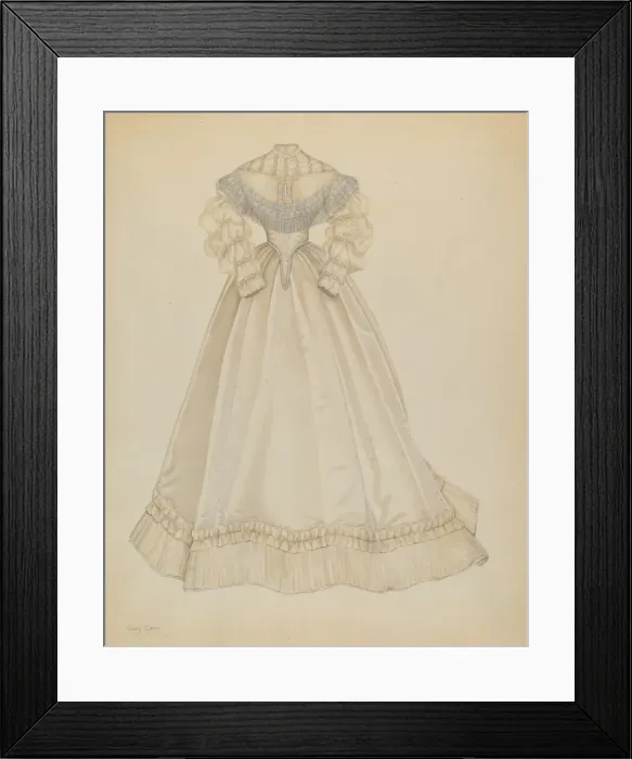 Framed Print : Wedding Dress, c. 1937. Creator: Nancy Crimi Framed Print : Wedding Dress, c. 1937. Creator: Nancy Crimi