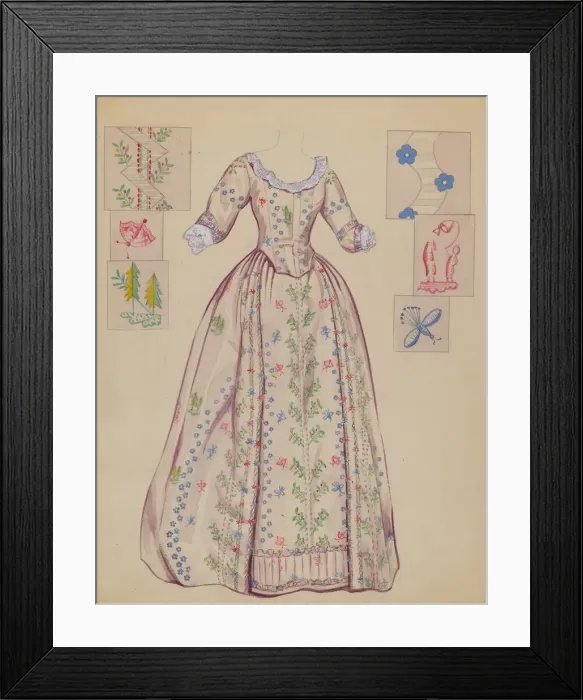 Framed Print : Dress, 1935 / 1942. Creator: Nancy Crimi Framed Print : Dress, 1935 / 1942. Creator: Nancy Crimi