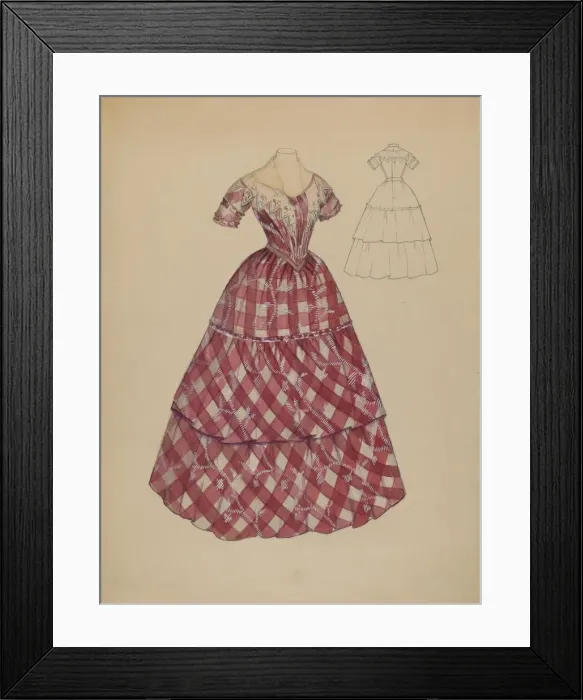 Framed Print : Dress, c. 1936. Creator: Nancy Crimi Framed Print : Dress, c. 1936. Creator: Nancy Crimi