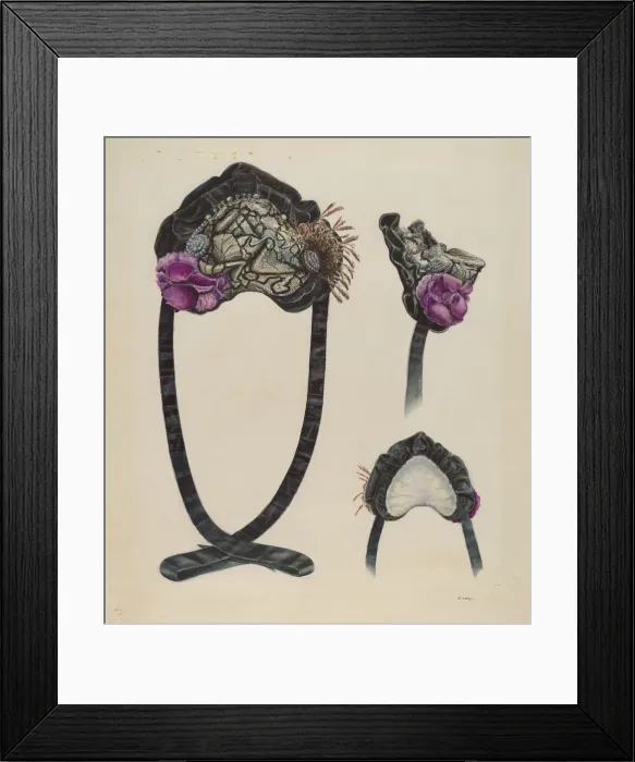 Framed Print : Bonnet, c. 1937. Creator: Al Curry Framed Print : Bonnet, c. 1937. Creator: Al Curry