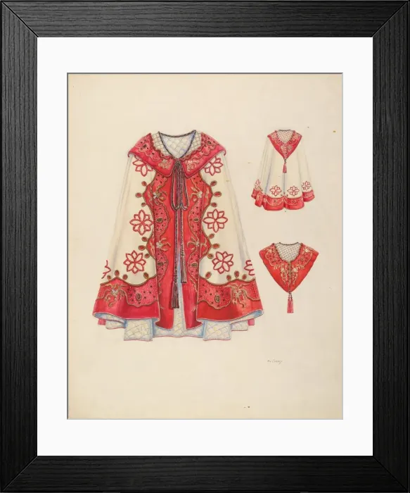 Framed Print : Opera Cloak, c. 1937. Creator: Al Curry Framed Print : Opera Cloak, c. 1937. Creator: Al Curry
