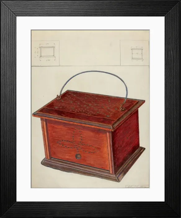 Framed Print : Foot Warmer, c. 1936. Creator: John Cutting Framed Print : Foot Warmer, c. 1936. Creator: John Cutting