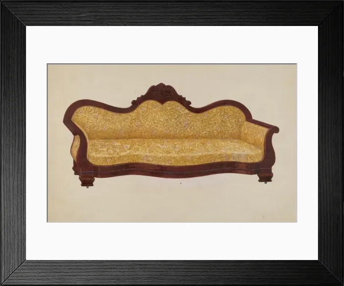 Framed Print : Mahogany Sofa, 1935 / 1942. Creator: Edward A Darby Framed Print : Mahogany Sofa, 1935 / 1942. Creator: Edward A Darby