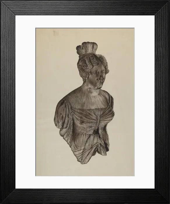 Framed Print : Figurehead, c. 1937. Creator: John Davis Framed Print : Figurehead, c. 1937. Creator: John Davis