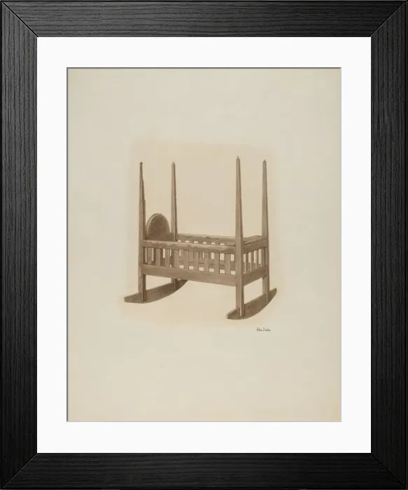Framed Print : Cradle, c. 1941. Creator: Pearl Davis Framed Print : Cradle, c. 1941. Creator: Pearl Davis