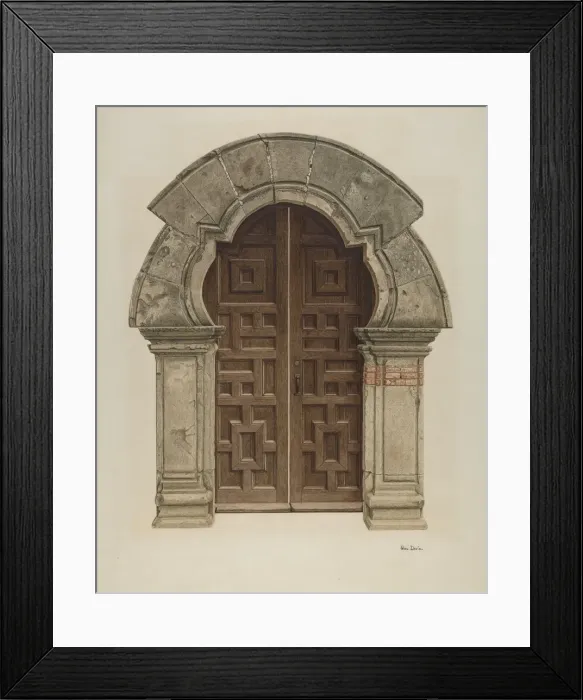 Framed Print : Doorway, 1935  /  1942. Creator: Pearl Davis