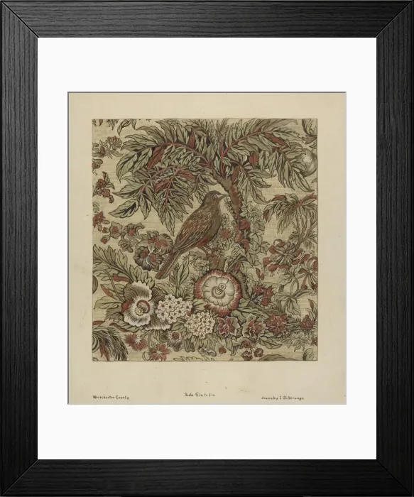 Framed Print : Chintz, c. 1936. Creator: Isabelle De Strange Framed Print : Chintz, c. 1936. Creator: Isabelle De Strange