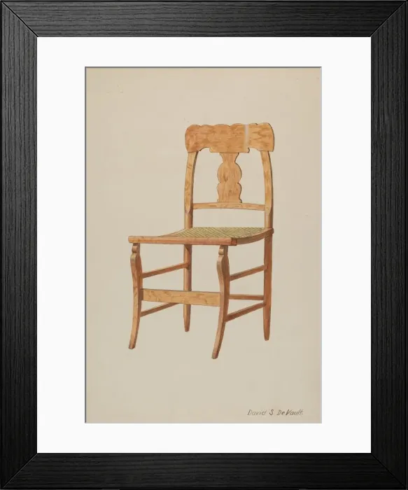 Framed Print : Maple Side Chair, c. 1941. Creator: Davids De Vault Framed Print : Maple Side Chair, c. 1941. Creator: Davids De Vault
