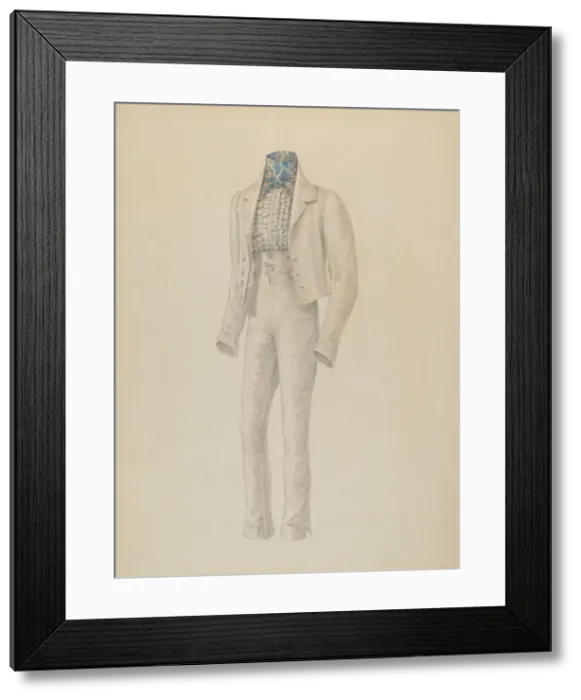 Framed Print : Mans Suit, c. 1939. Creator: Henry De Wolfe Framed Print : Mans Suit, c. 1939. Creator: Henry De Wolfe