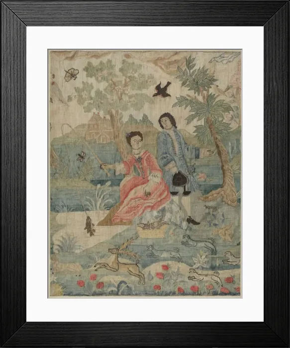Framed Print : Petit Point Embroidery, c. 1937. Creator: Phyllis Dorr Framed Print : Petit Point Embroidery, c. 1937. Creator: Phyllis Dorr