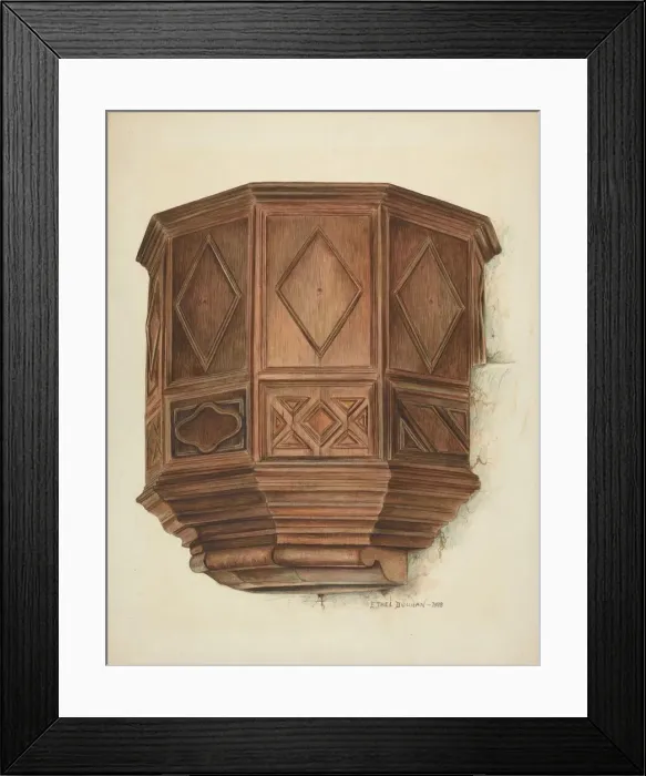 Framed Print : Pulpit, 1938. Creator: Ethel Dougan Framed Print : Pulpit, 1938. Creator: Ethel Dougan