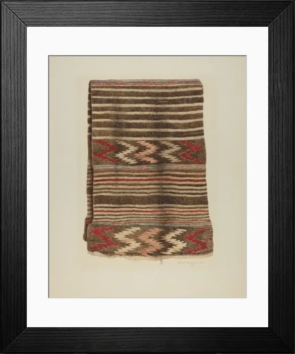 Framed Print : Saddle Blanket, c. 1930. Creator: Ethel Dougan Framed Print : Saddle Blanket, c. 1930. Creator: Ethel Dougan