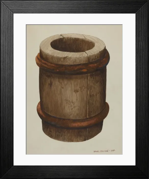 Framed Print : Butter Mold, 1937. Creator: Ethel Dougan Framed Print : Butter Mold, 1937. Creator: Ethel Dougan