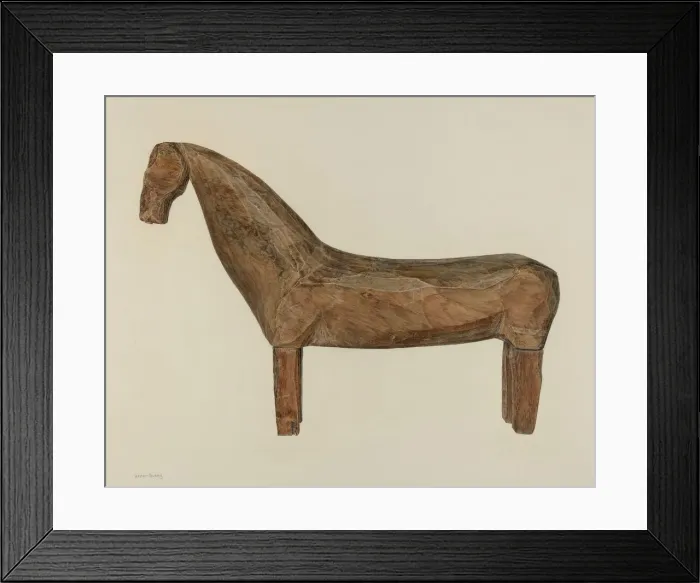 Framed Print : Horse Figure, 1940. Creator: Hester Duany Framed Print : Horse Figure, 1940. Creator: Hester Duany