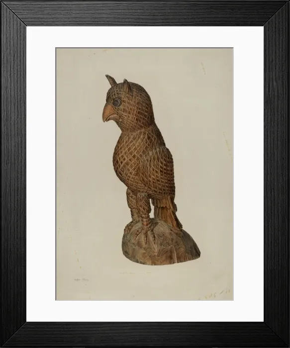Framed Print : Owl, c. 1942. Creator: Hester Duany Framed Print : Owl, c. 1942. Creator: Hester Duany