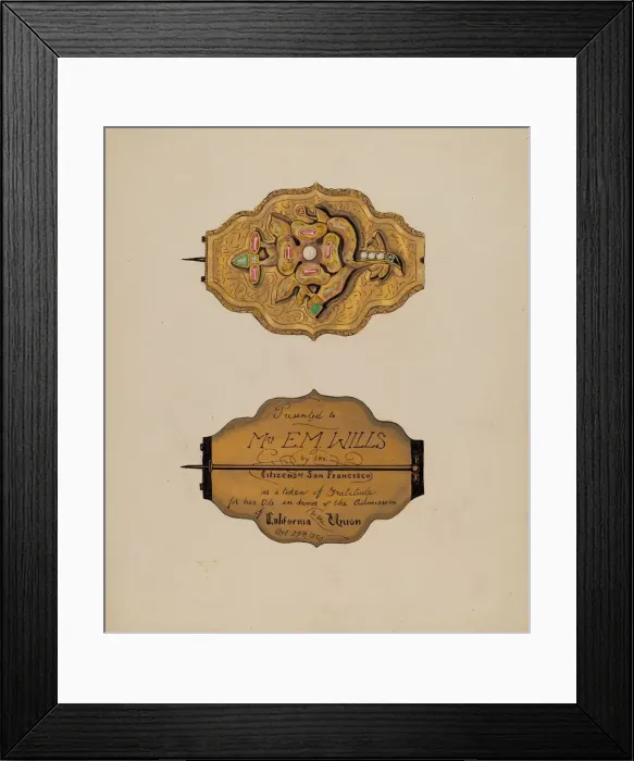 Framed Print : Brooch, c. 1936. Creator: Ellen Duncan Framed Print : Brooch, c. 1936. Creator: Ellen Duncan