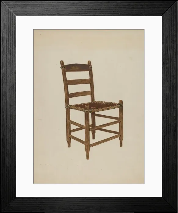 Framed Print : Chair (Ranch Type), c. 1937. Creator: Ellen Duncan Framed Print : Chair (Ranch Type), c. 1937. Creator: Ellen Duncan