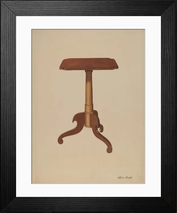 Framed Print : Candle Stand, c. 1938. Creator: Rex F Bush Framed Print : Candle Stand, c. 1938. Creator: Rex F Bush