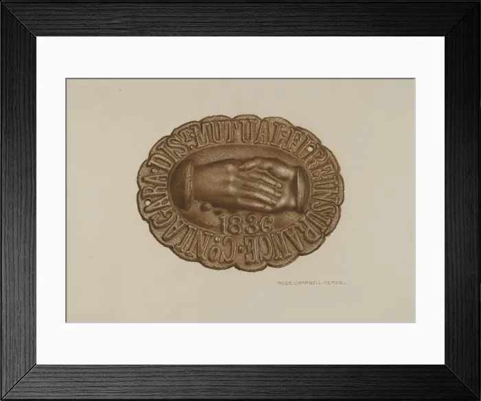 Framed Print : Firemark, c. 1940. Creator: Rose Campbell-Gerke Framed Print : Firemark, c. 1940. Creator: Rose Campbell-Gerke