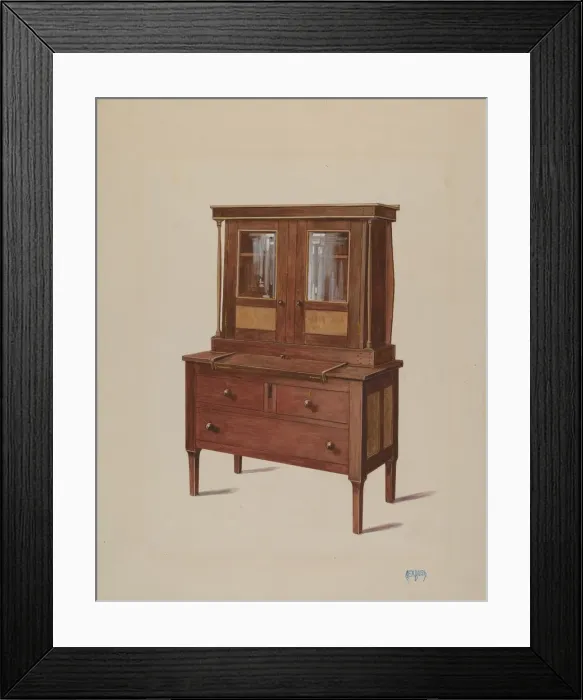 Framed Print : Secretary Bookcase, c. 1936. Creator: Rex F Bush Framed Print : Secretary Bookcase, c. 1936. Creator: Rex F Bush