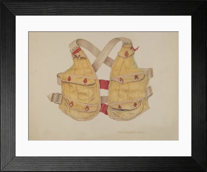 Framed Print : Money Vest, c. 1939. Creator: Rose Campbell-Gerke Framed Print : Money Vest, c. 1939. Creator: Rose Campbell-Gerke