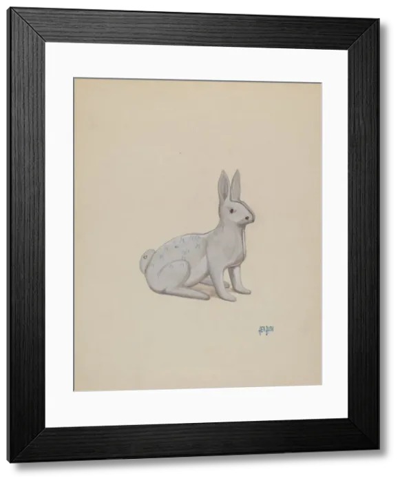 Framed Print : Rabbit, c. 1936. Creator: Rex F Bush Framed Print : Rabbit, c. 1936. Creator: Rex F Bush
