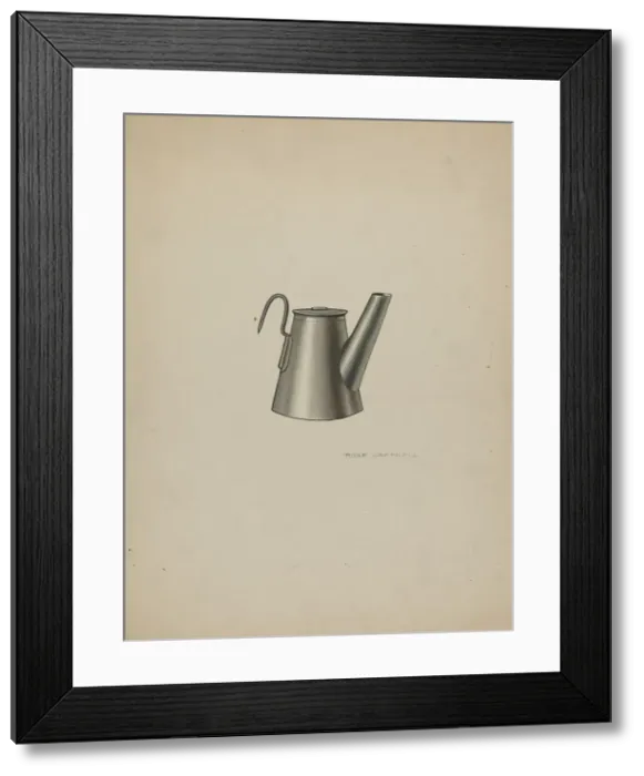 Framed Print : Miners Oil Lamp, 1935 / 1942. Creator: Rose Campbell-Gerke Framed Print : Miners Oil Lamp, 1935 / 1942. Creator: Rose Campbell-Gerke