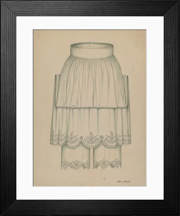 Framed Print : Petticoat and Pantalettes, c. 1938. Creator: Rex F Bush Framed Print : Petticoat and Pantalettes, c. 1938. Creator: Rex F Bush