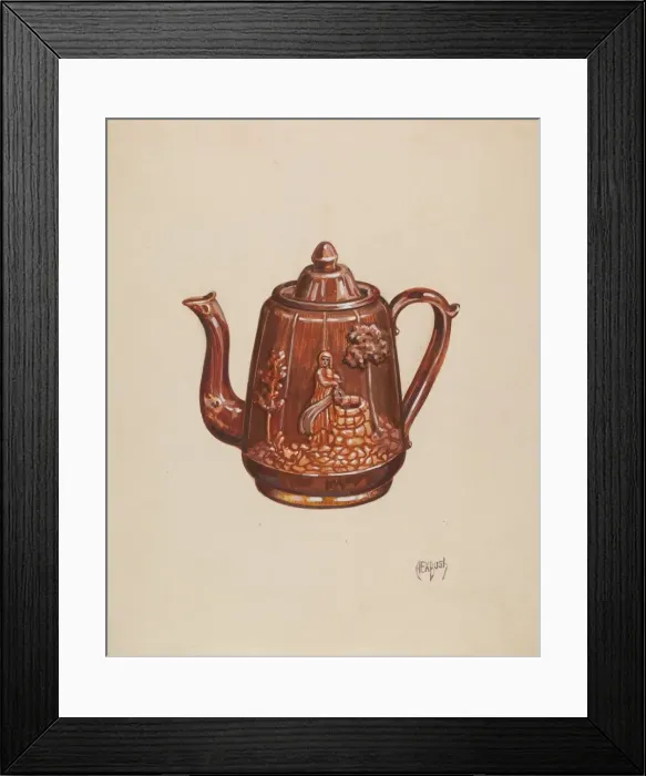 Framed Print : Teapot, c. 1936. Creator: Rex F Bush Framed Print : Teapot, c. 1936. Creator: Rex F Bush
