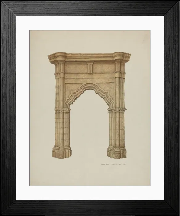 Framed Print : Archway, c. 1940. Creator: Rose Campbell-Gerke Framed Print : Archway, c. 1940. Creator: Rose Campbell-Gerke
