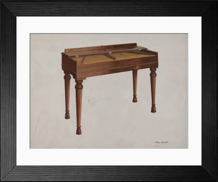 Framed Print : Dulcimer, c. 1937. Creator: Rex F Bush Framed Print : Dulcimer, c. 1937. Creator: Rex F Bush