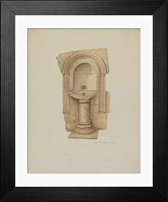 Framed Print : Lavabo, c. 1940. Creator: Rose Campbell-Gerke Framed Print : Lavabo, c. 1940. Creator: Rose Campbell-Gerke
