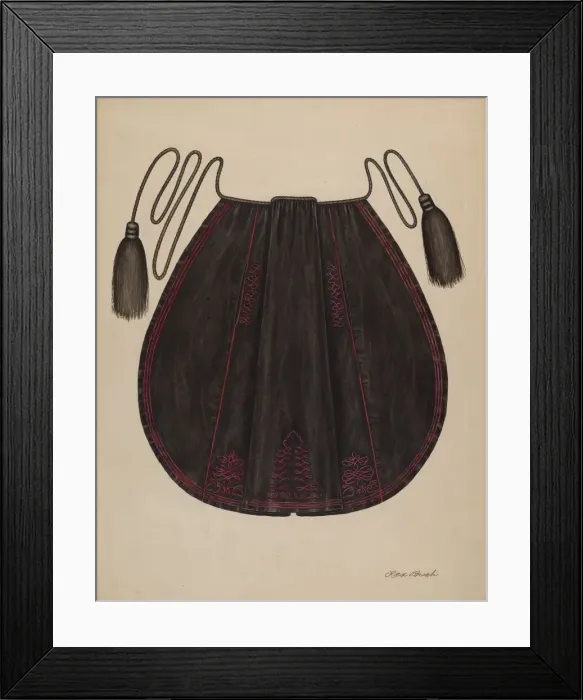 Framed Print : Silk Apron, c. 1938. Creator: Rex F Bush Framed Print : Silk Apron, c. 1938. Creator: Rex F Bush