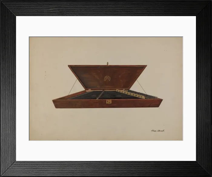Framed Print : Dulcimer, c. 1937. Creator: Rex F Bush Framed Print : Dulcimer, c. 1937. Creator: Rex F Bush