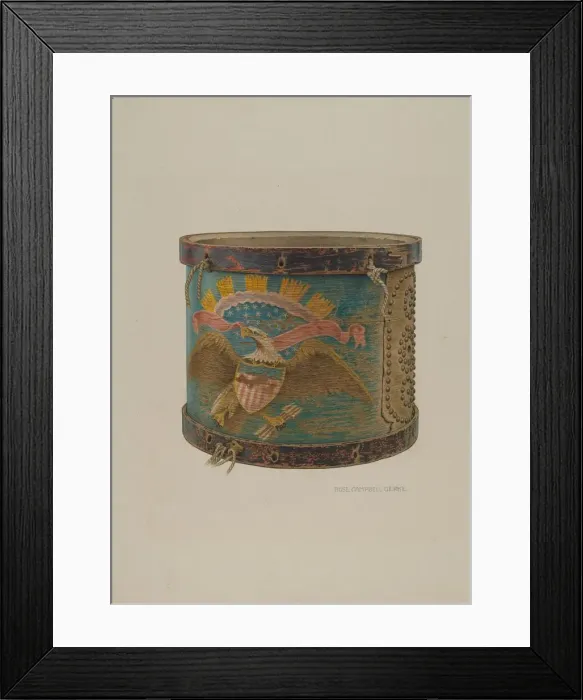 Framed Print : Snare Drum, c. 1940. Creator: Rose Campbell-Gerke Framed Print : Snare Drum, c. 1940. Creator: Rose Campbell-Gerke