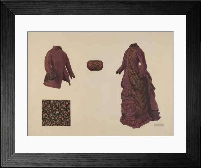 Framed Print : Gown, Coat, and Muff, 1935 / 1942. Creator: Douglas Campbell Framed Print : Gown, Coat, and Muff, 1935 / 1942. Creator: Douglas Campbell