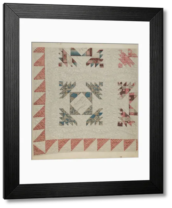 Framed Print : Pieced Quilt, c. 1939. Creator: Douglas Campbell Framed Print : Pieced Quilt, c. 1939. Creator: Douglas Campbell