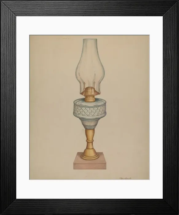 Framed Print : Lamp, c. 1938. Creator: Rex F Bush Framed Print : Lamp, c. 1938. Creator: Rex F Bush