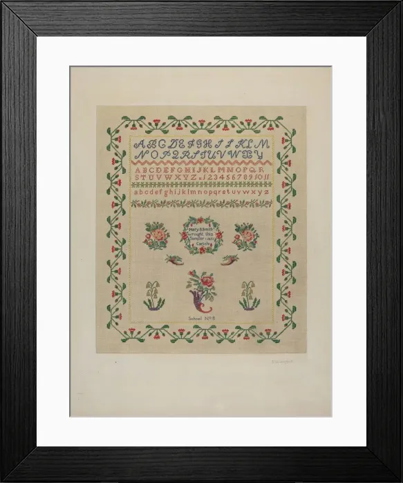 Framed Print : Sampler, c. 1942. Creator: Douglas Campbell Framed Print : Sampler, c. 1942. Creator: Douglas Campbell