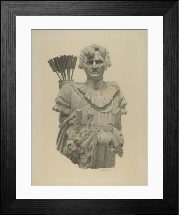 Framed Print : Tamanend Figurehead, c. 1939. Creator: Douglas Campbell Framed Print : Tamanend Figurehead, c. 1939. Creator: Douglas Campbell