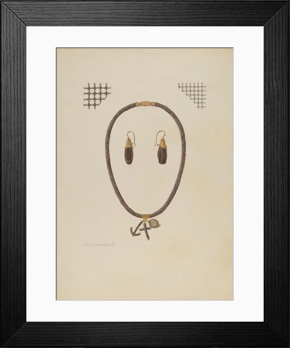 Framed Print : Hair Jewelry, c. 1940. Creator: Douglas Campbell Framed Print : Hair Jewelry, c. 1940. Creator: Douglas Campbell
