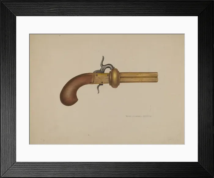 Framed Print : Revolver, 1935 / 1942. Creator: Rose Campbell-Gerke Framed Print : Revolver, 1935 / 1942. Creator: Rose Campbell-Gerke