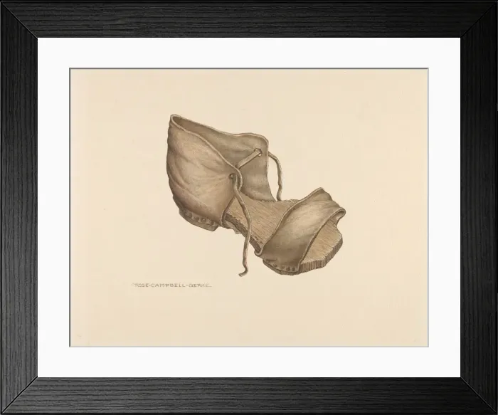 Framed Print : Leather Shoe, c. 1940. Creator: Rose Campbell-Gerke Framed Print : Leather Shoe, c. 1940. Creator: Rose Campbell-Gerke